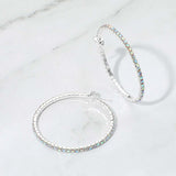 40mm Pave Rhinestone Hoops