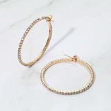 40mm Pave Rhinestone Hoops