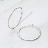 40mm Pave Rhinestone Hoops