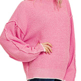 Cozy Raw Seam Sweater