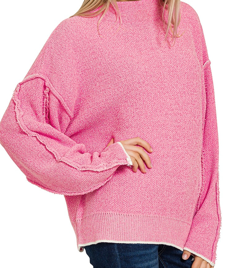 Cozy Raw Seam Sweater