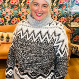 Tribal - Turtleneck Intarsia Sweater