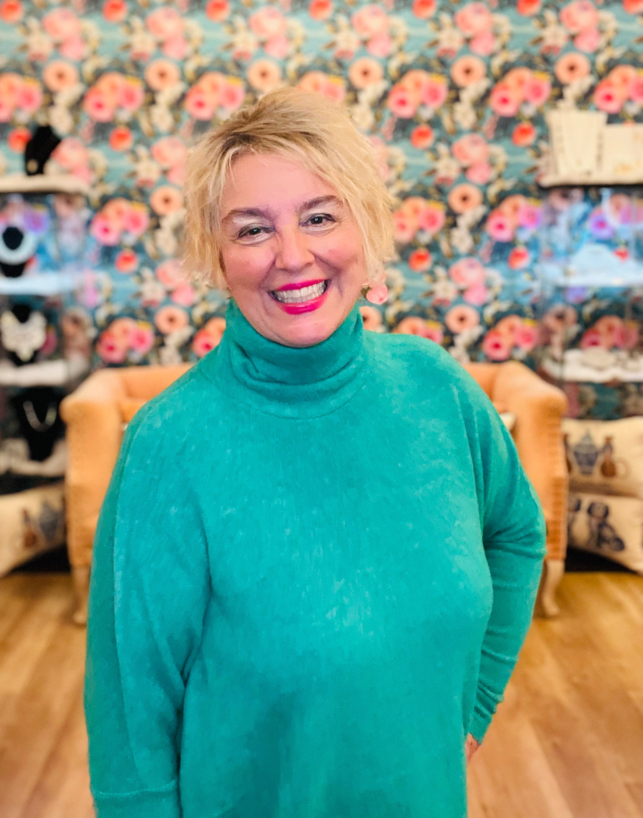 Snowball Fuzy Cowl Sweater