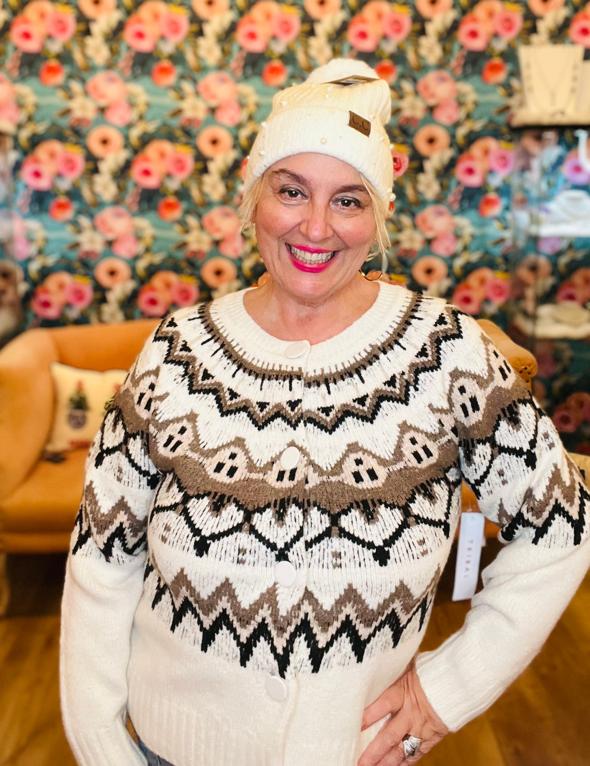 Tribal - Moonstone Button Front Cardigan