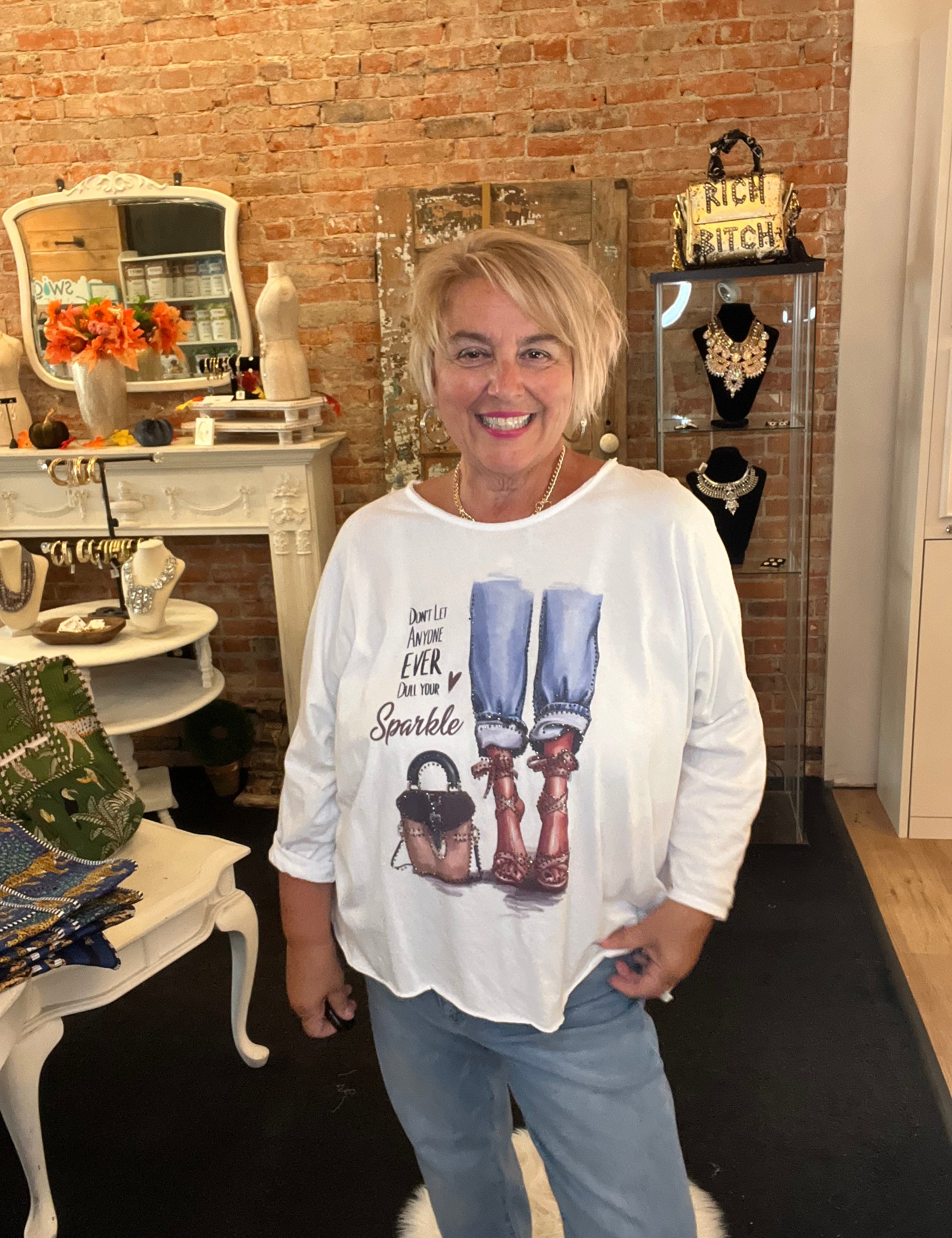 Don't Let Anyone Dull Your Sparkle Oversized Tee