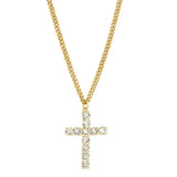 Tova Cross Necklace in Clear