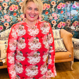 Winking Santa Mesh Top