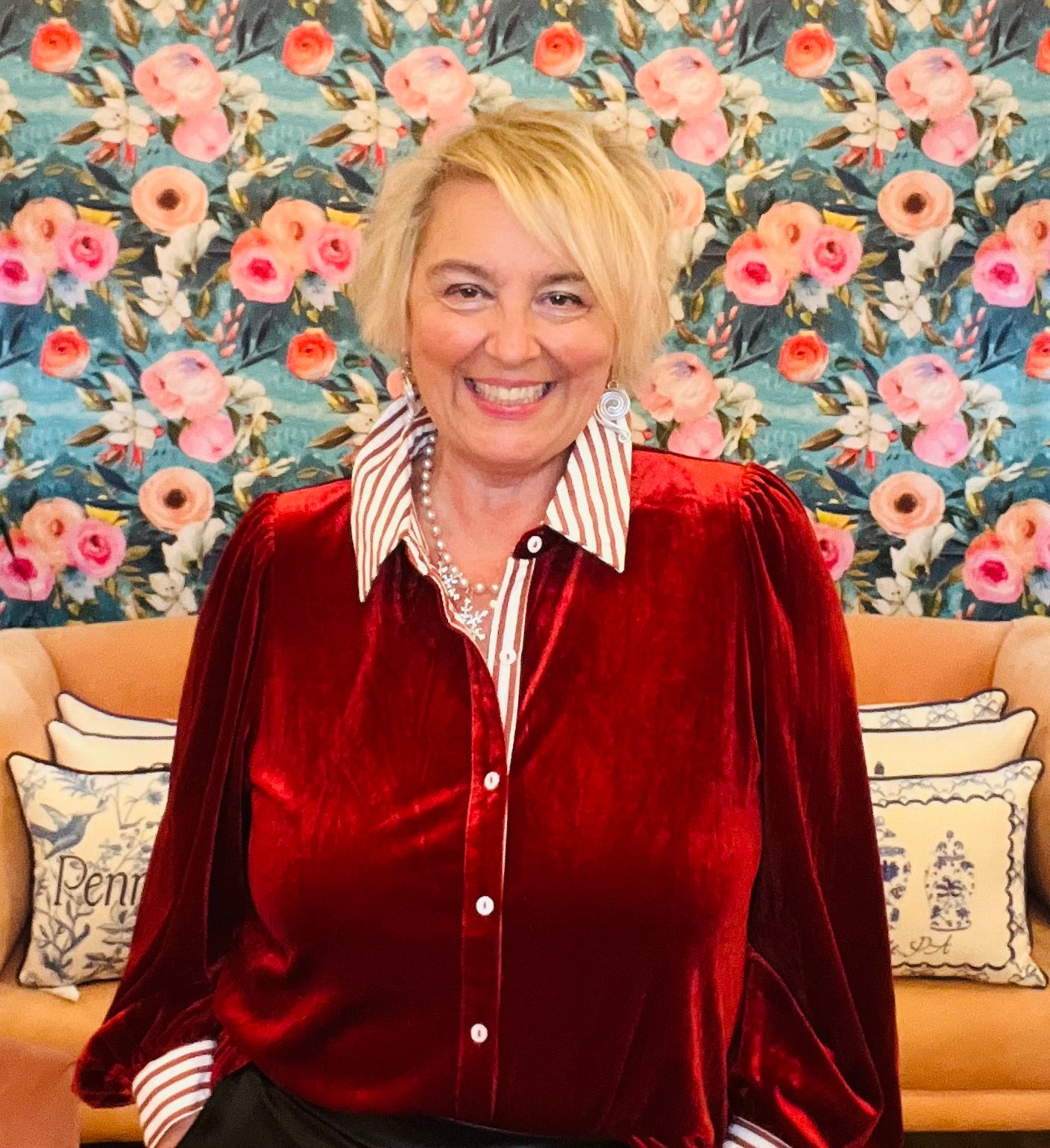 Bold Velvets Contrast Top