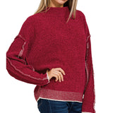 Cozy Raw Seam Sweater