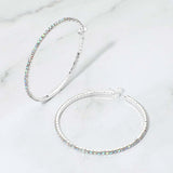 50mm Rhinestone Pave Hoops