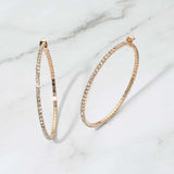 50mm Rhinestone Pave Hoops