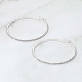 50mm Rhinestone Pave Hoops