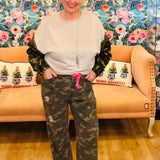 Pop Of Pink Camo Pants