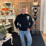 Pretty Posy Rhinestone Sweater