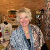 Blue Paisley Janis Cardigan