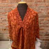 Rustic Leaves Textured Top