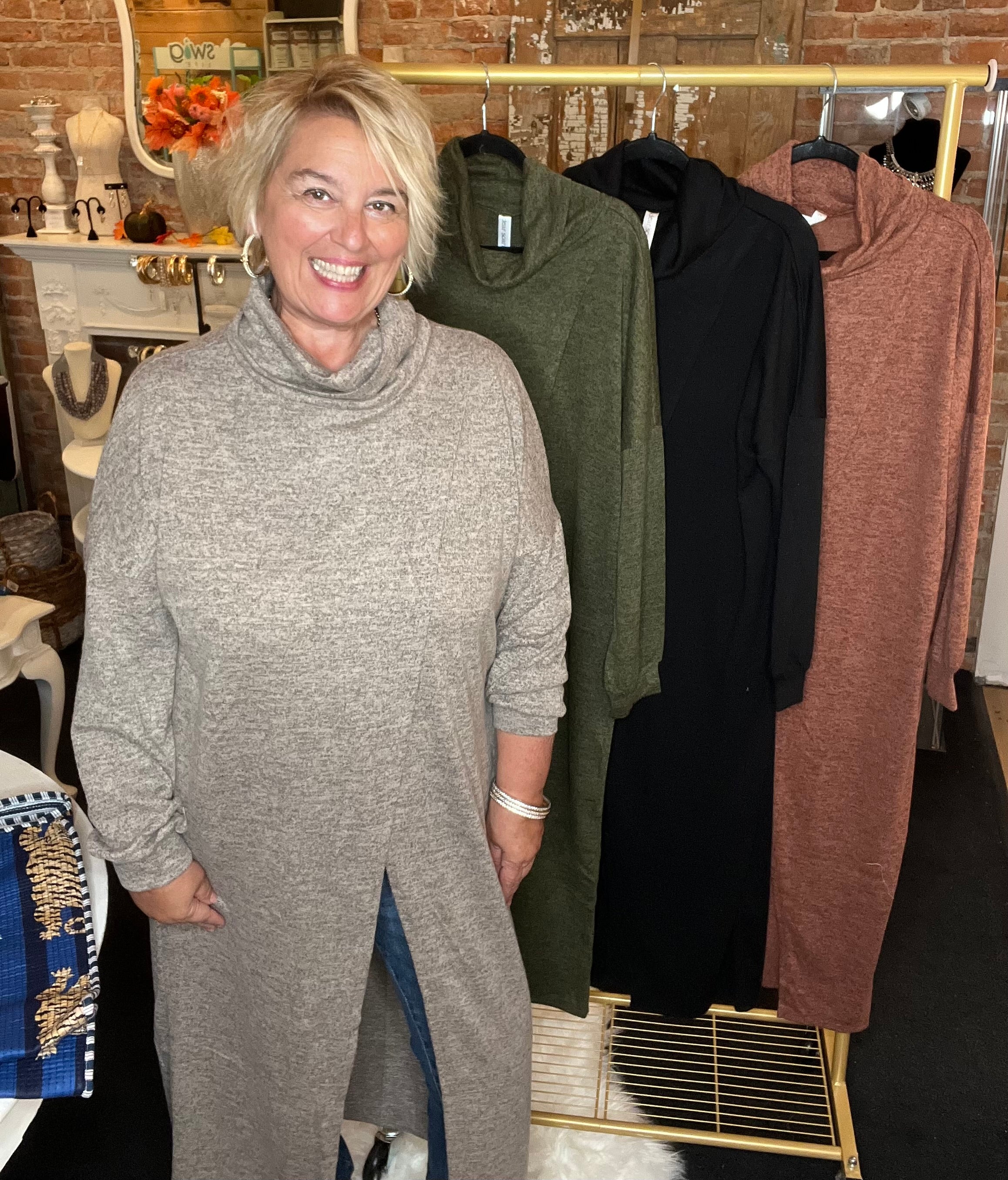 Cityscape Surplice Wrap Duster