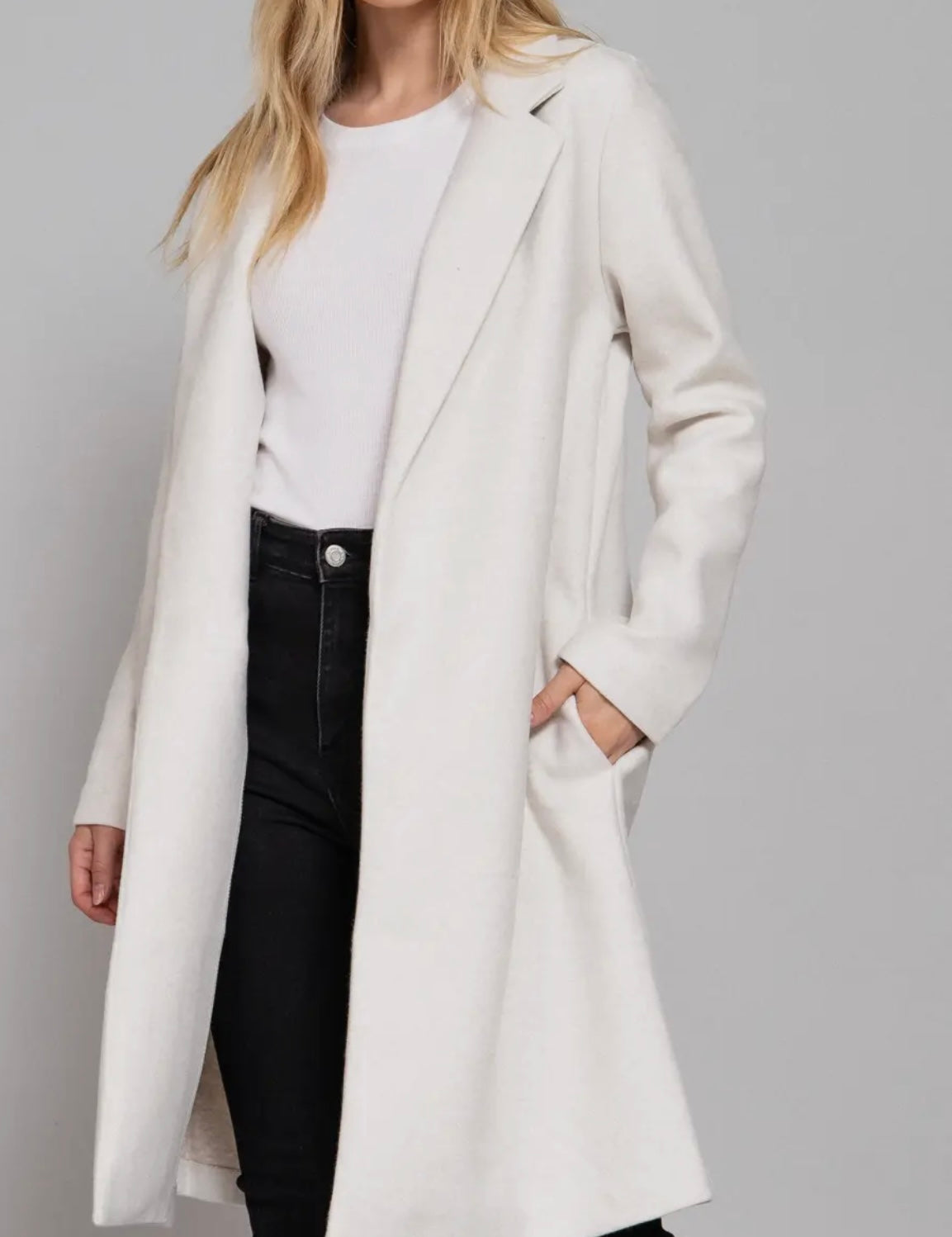 Classy Felted Open Front Coat