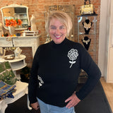Pretty Posy Rhinestone Sweater