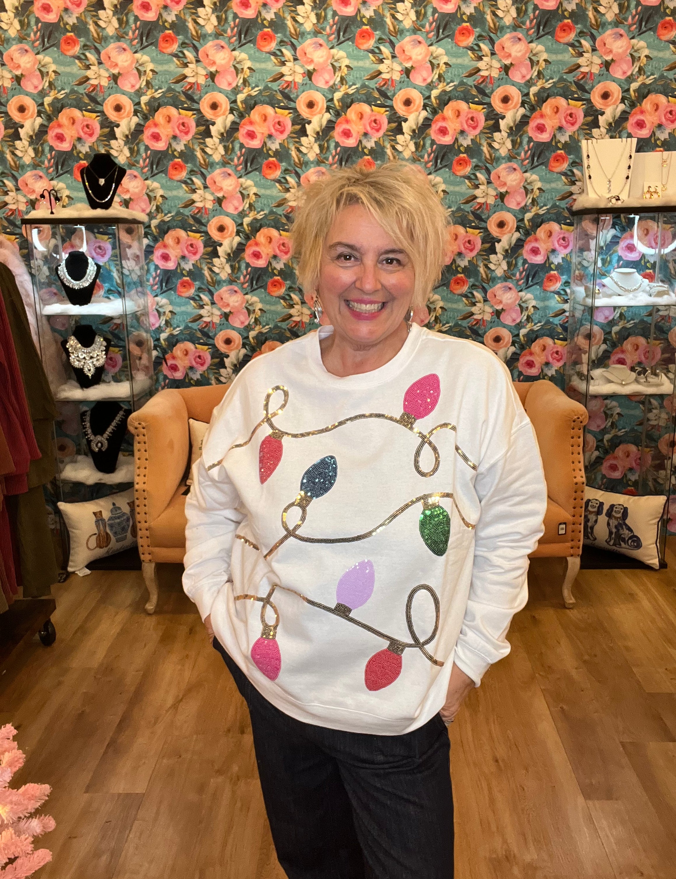 Christmas Lights Sparkle Sweatshirt