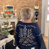 Charlie B - Marine Embroidered Sweater