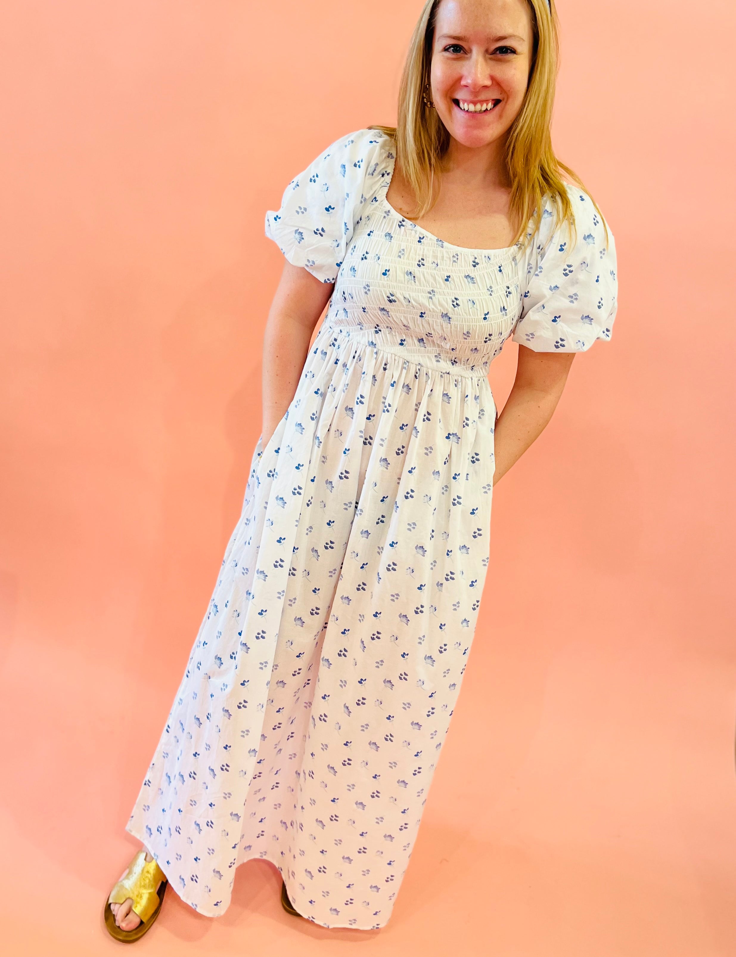 Simply Southern - Flower Dot Maxi Dress