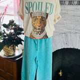 NEW Spoiled Leopard Rhinestone Graphic Tee