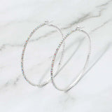 60mm Rhinestone Pave Hoops