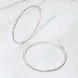 60mm Rhinestone Pave Hoops
