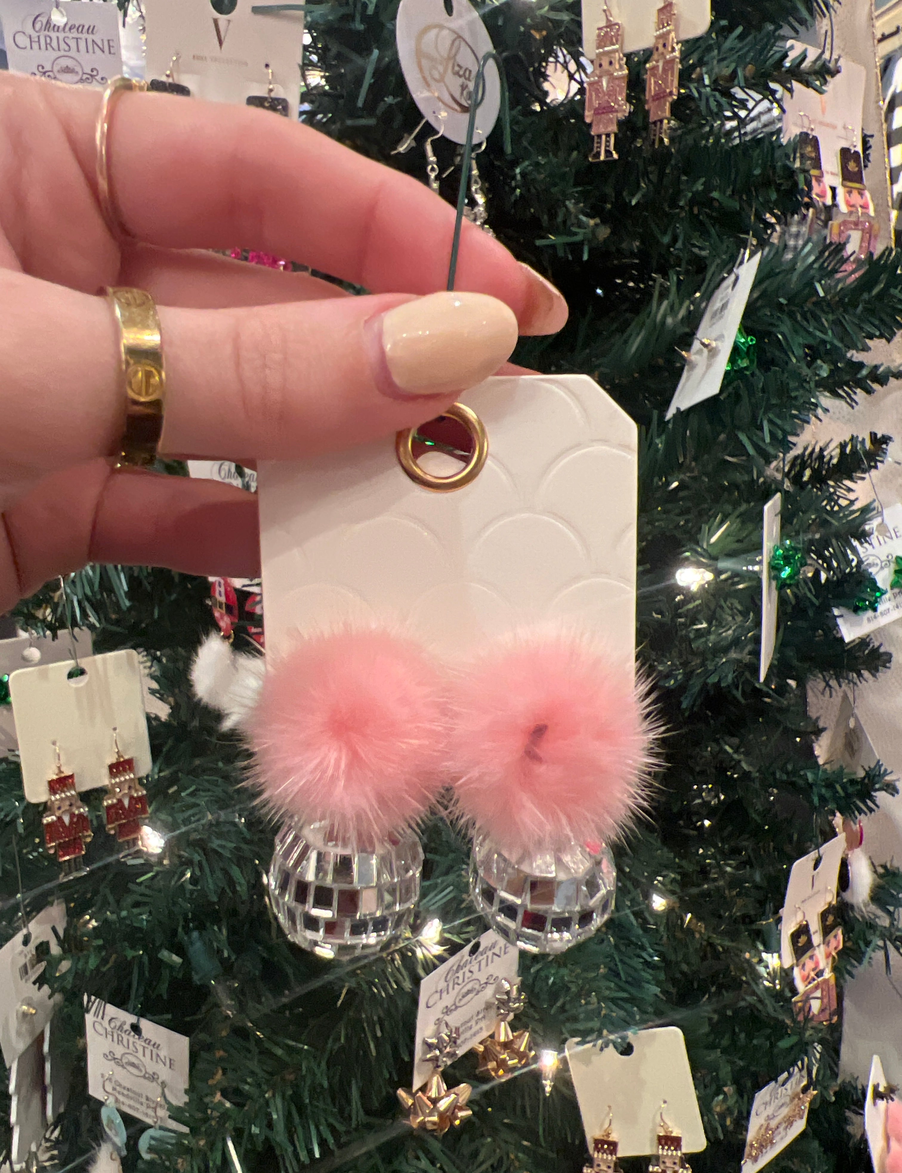 Puffball Disco Earrings