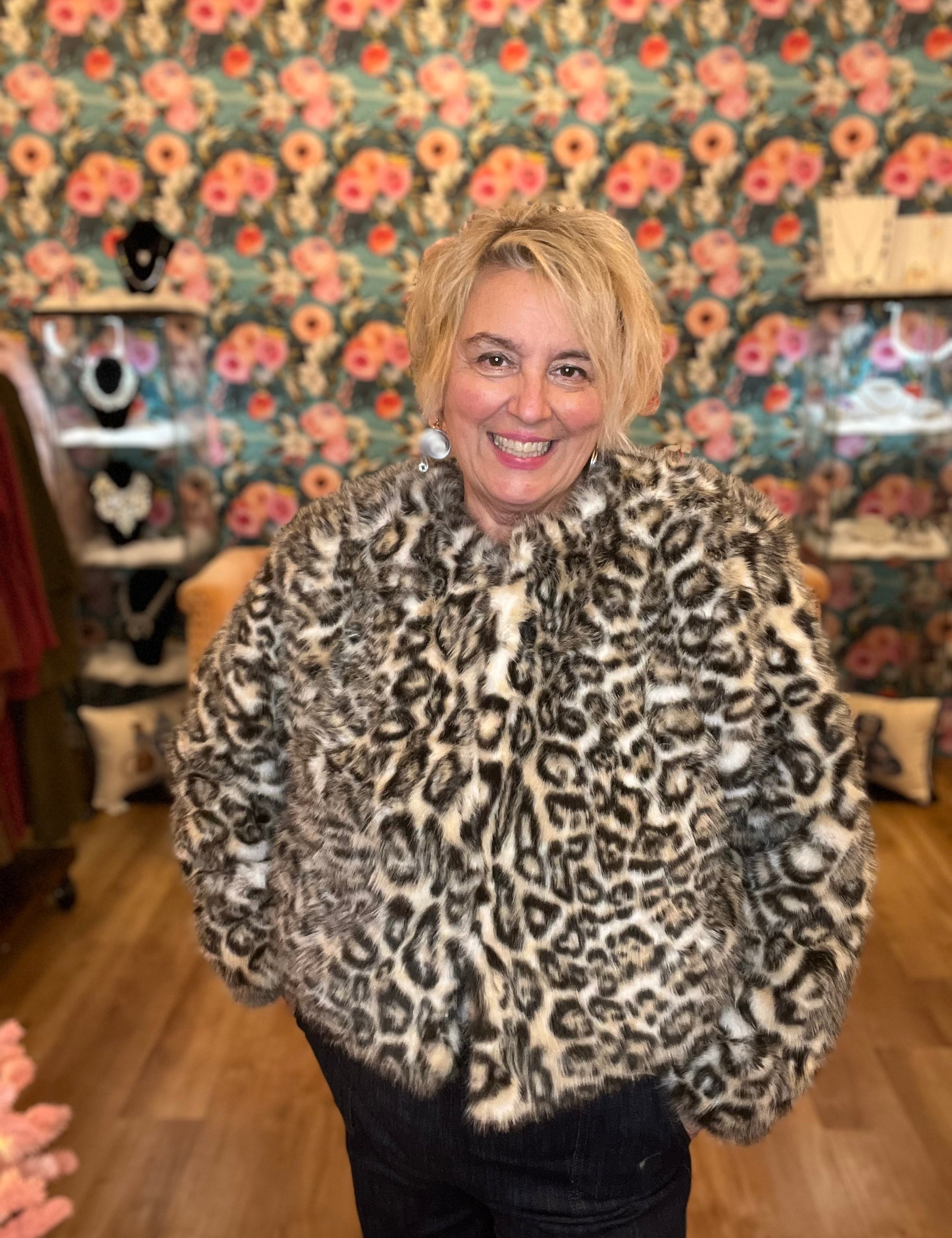 Leopard Faux Fur Jacket