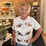 Blitz Babe Sequin Football Tee