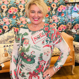 Vintage Holiday Rhinestone Top