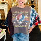 Flannel Patchwork Band Tee