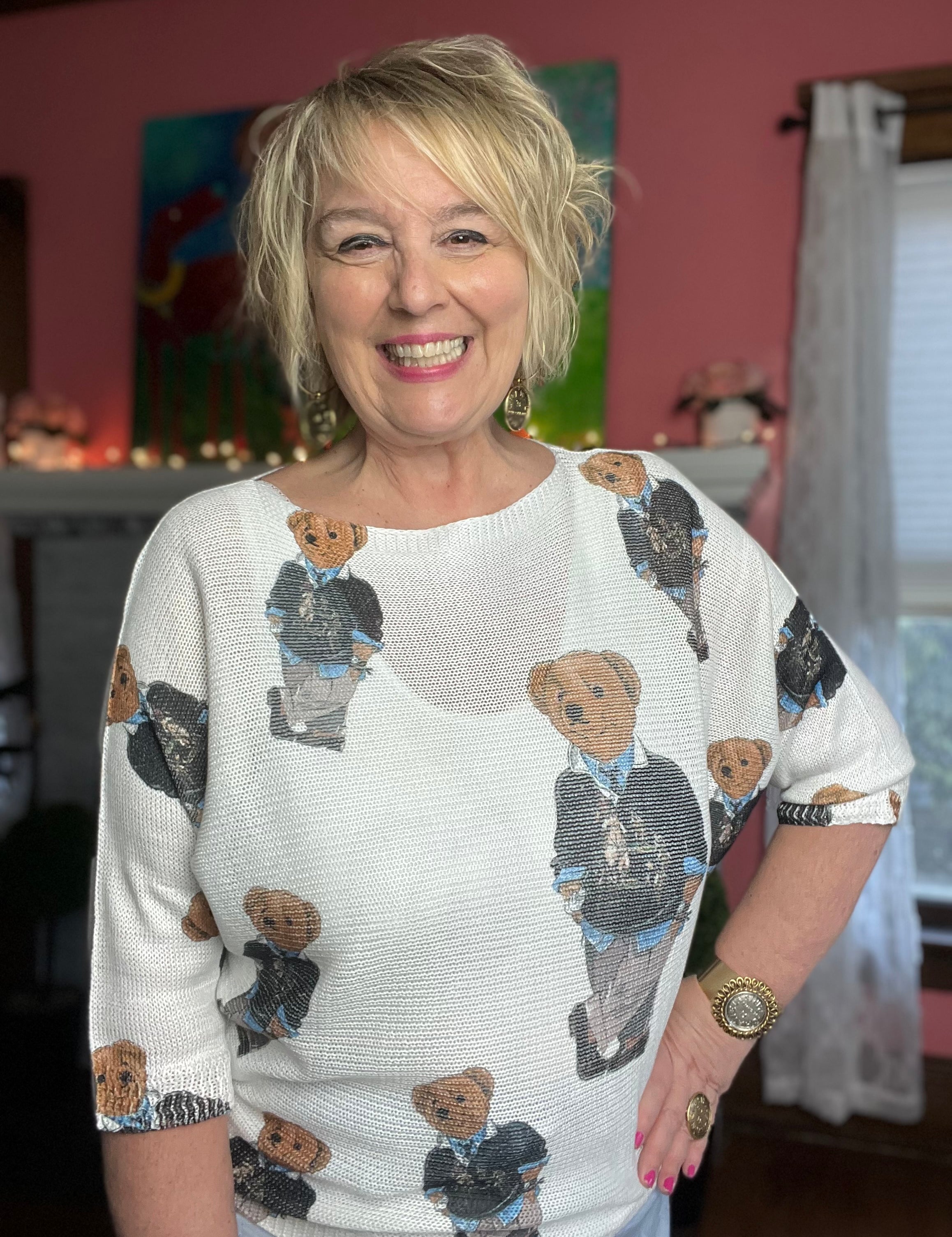 Italian Polo Bear Knit Sweater