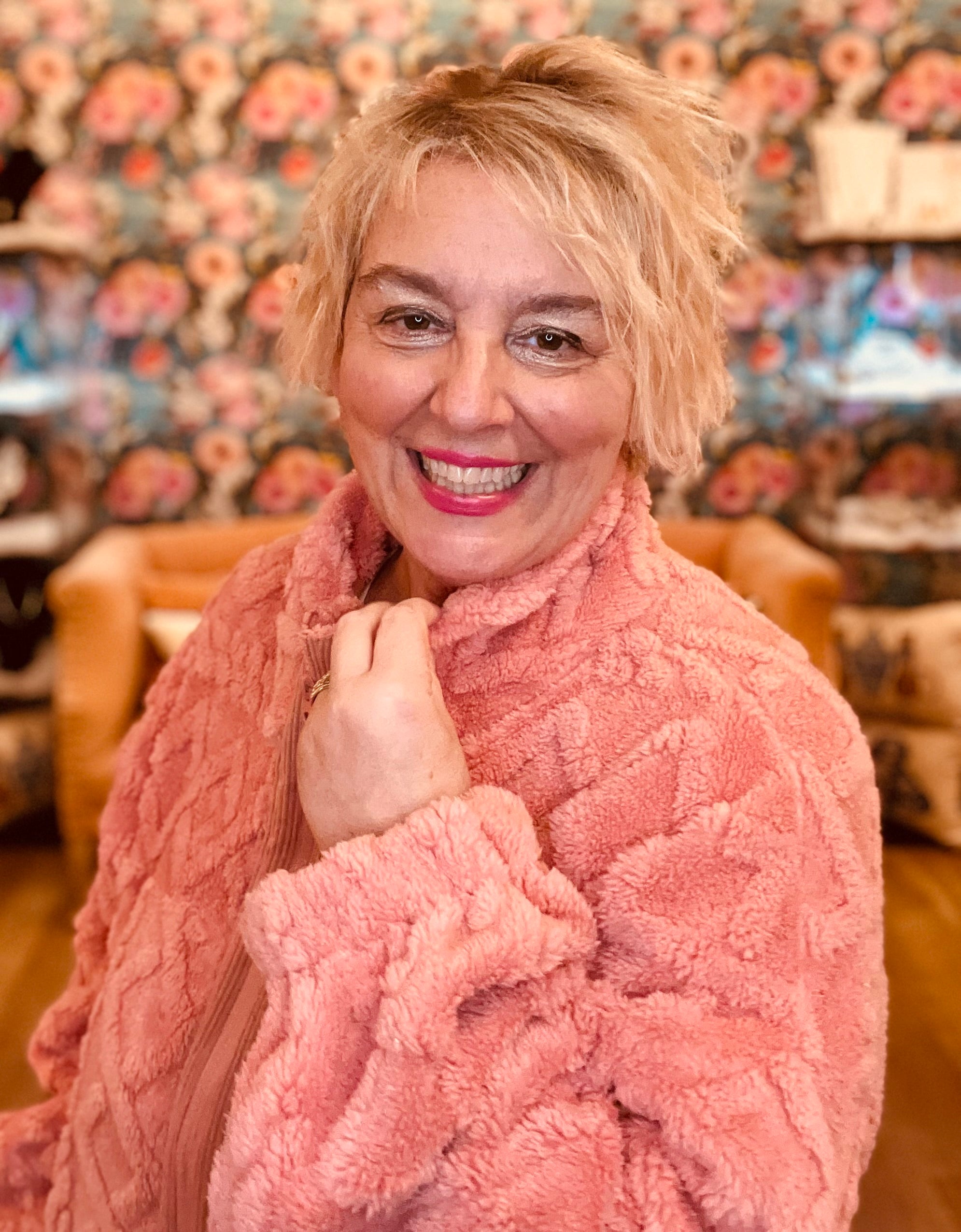 Fuzzy Fleece Zip Up Jacket