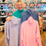 Snowball Fuzy Cowl Sweater