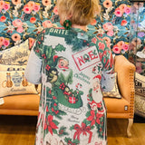 Vintage Holiday Mesh Duster