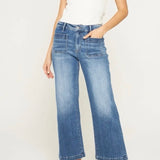 Mica High Rise Cropped Wide Leg with Patch Pocket