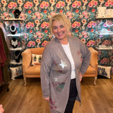 Holiday Cheers Glitter Cardigan