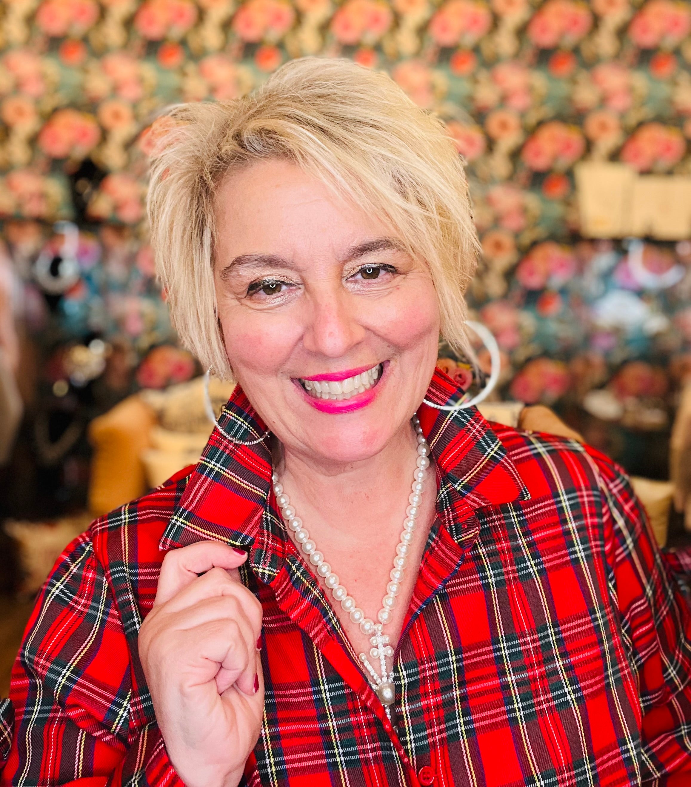 Bow Beauty Tartan Blouse