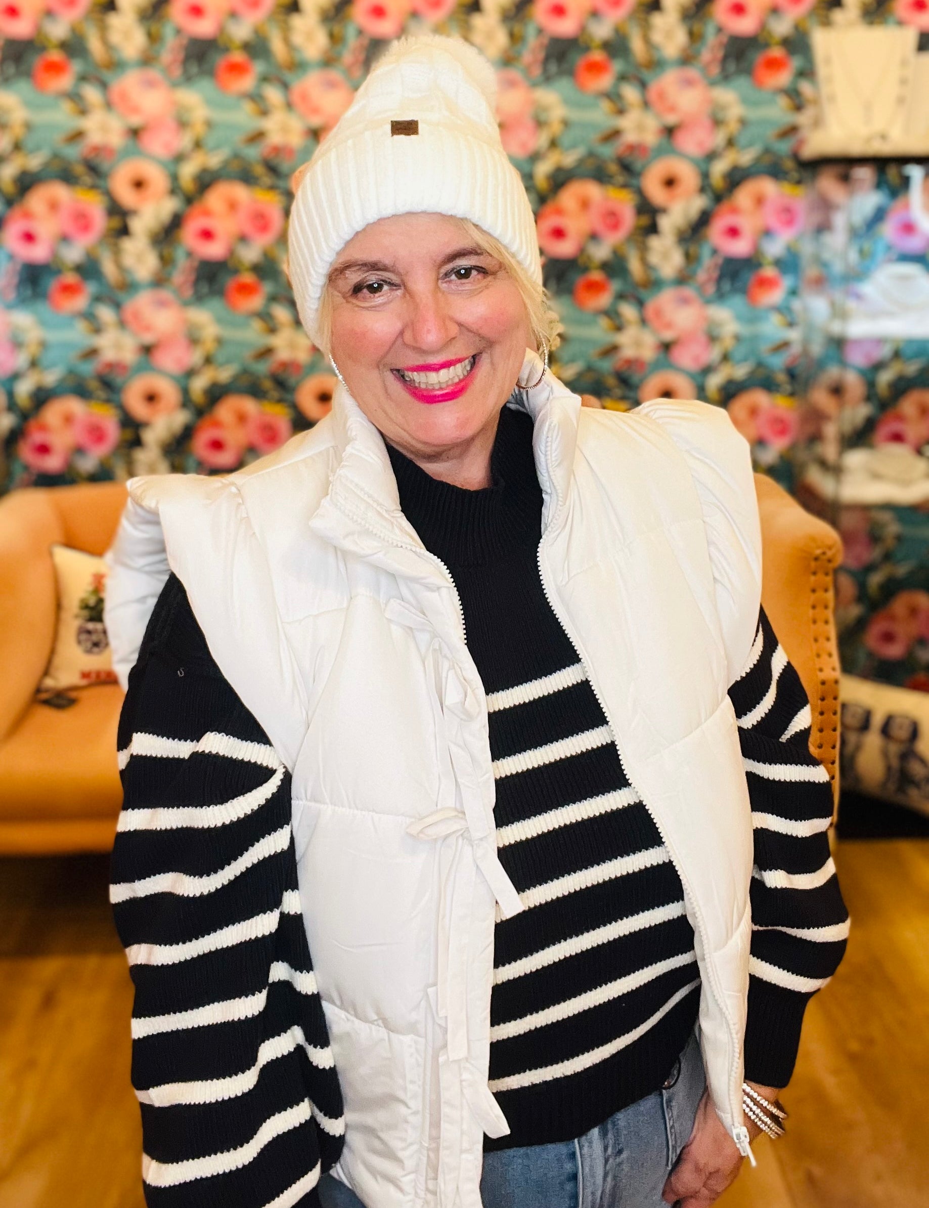 Everybody's Talking Striped Sweater