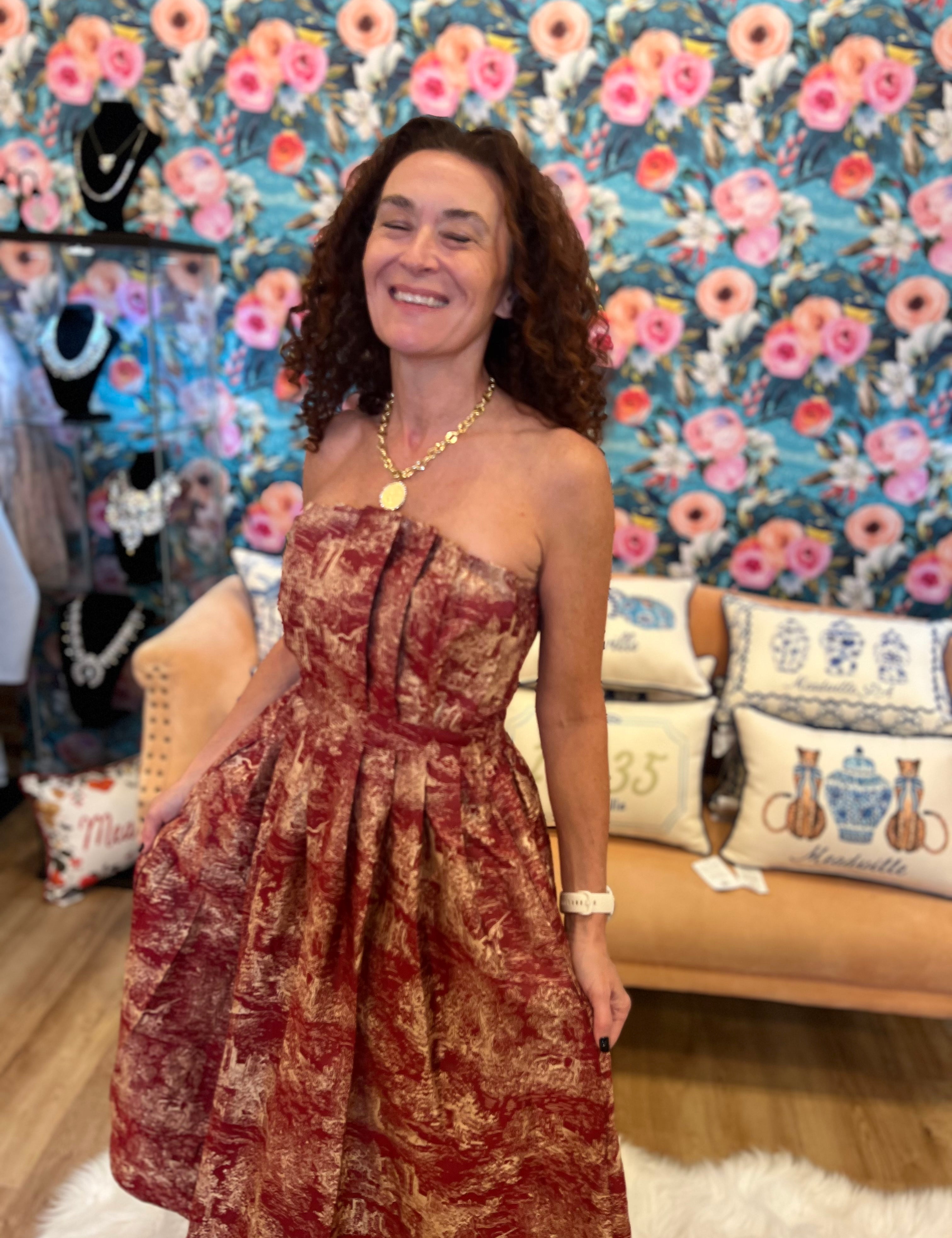 Mystical Evening Strapless Dress