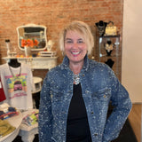 The Elizabeth Taylor Denim Sparkling Jean Jacket