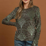Olive Burn Out Velvet Top