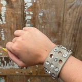 Leather Studded Snap Bracelet