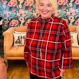 Cheerful Plaid Knit Sweater