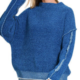 Cozy Raw Seam Sweater