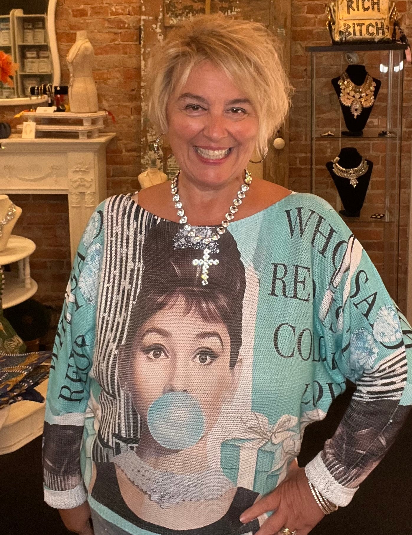 Audrey Hepburn Breakfast At Tiffany's Italian Knit Sweater