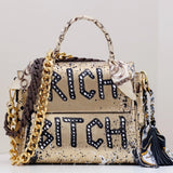 ANCA BARBU VICKY BAG, RICH BITCH, METALLIC